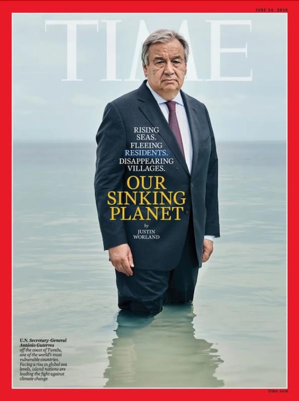 UN Secretary General António Guterres on the cover of Time Magazine in June 2019.