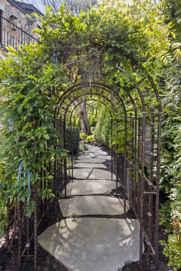 A garden tunnel.