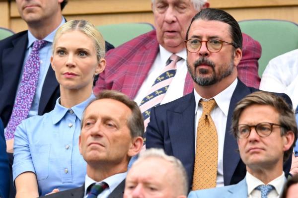 Jordyn Blum and Dave Grohl at Wimbledon on July 2, 2024.