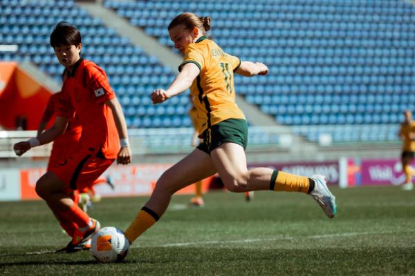 Kahli Johnson during the AFC U-20 Women's Asian Cup Uzbekistan 2024™. (Photo: Tiffany Williams/Football Australia)