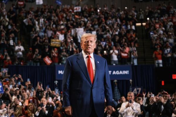 Former President Do<em></em>nald Trump at a rally in Long Island's Nassau Coliseum on Sept. 18, 2024.