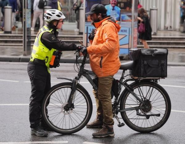 A member of the City of Lo<em></em>ndon Police Cycle Team takes part in a police operation to co<em></em>nfiscate illegally modified ebikes near Bishopsgate Police Station in London. Police seizures of illegally modified electric bikes (e-bikes) soared in the past year amid co<em></em>ncerns their speed and weight present a lethal threat to pedestrians, according to Freedom of Information (FoI) figures obtained by the PA news agency. Forces across the UK co<em></em>nfiscated 937 e-bikes in the year to August 11. 