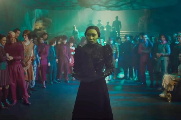 Cynthia Erivo as Elphaba in the film "Wicked." 