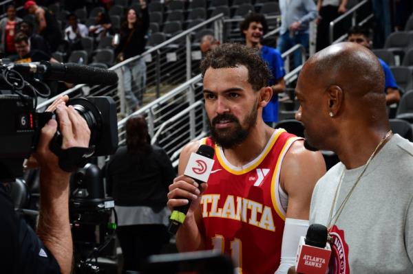 Trae Young took a few fun jabs at Knicks fans after the Hawks' win on Wednesday night.