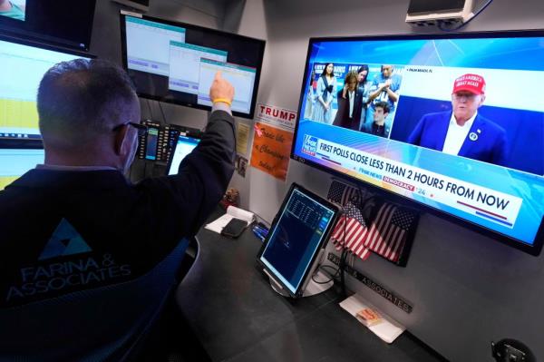 Trader Robert Arciero works on the floor of the New York Stock Exchange, Tuesday, Nov. 5, 2024.