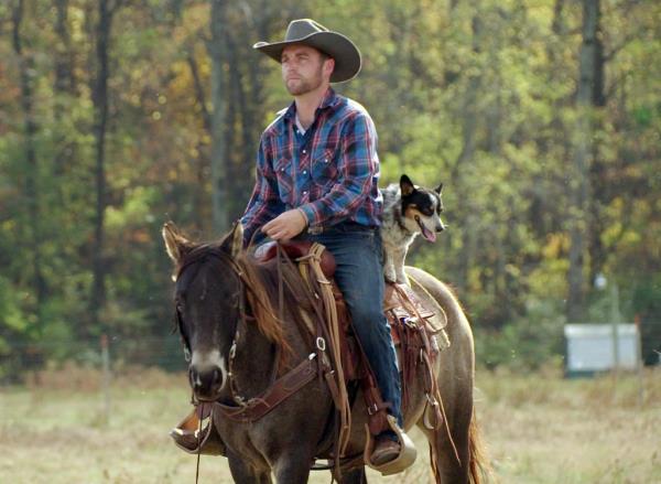 Hunter Grayson riding a horse. 