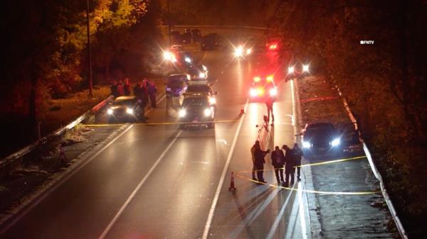 A New York State trooper was shot on the Southern State Parkway Wednesday night.