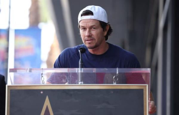 Mark Wahlberg speaks at the Hollywood Walk of Fame