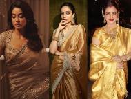 Crushed tissue sarees are becoming the season's must-have thanks to Bollywood divas. (Images: Instagram)