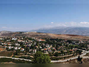 A general view shows the town of Metula in northern Israel