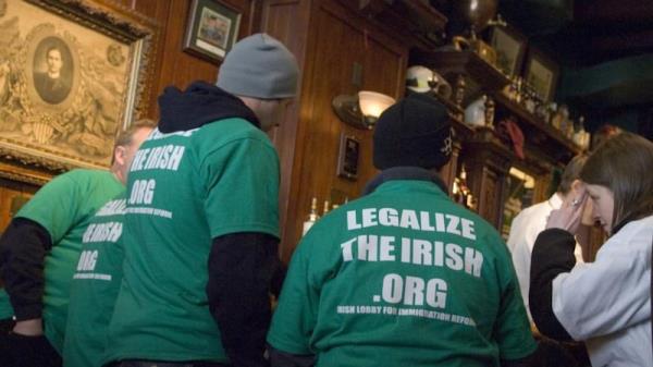 Undocu<em></em>mented Irish protesters in New York.