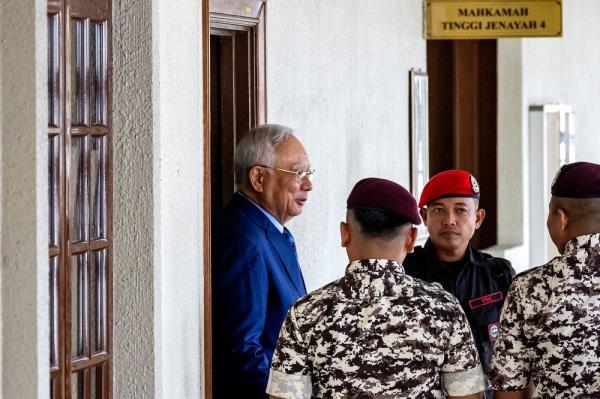 Jailed former prime minister Datuk Seri Najib Razak is pictured at the Kuala Lumpur Court Complex, in Kuala Lumpur December 12, 2024. — Picture by Firdaus Latif