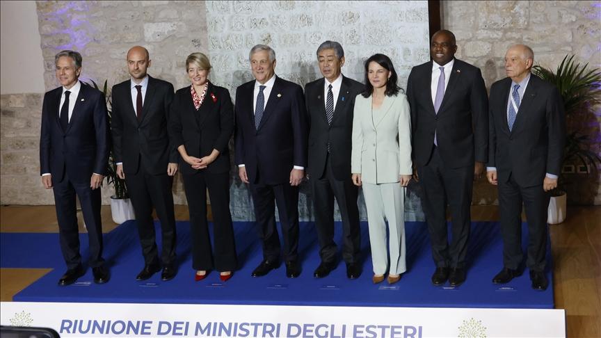 G7 foreign ministers meet in Italy to discuss Middle East, Ukraine