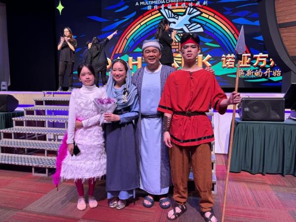 Leo Tan’s (second from right) entire family participated in the Christmas play. — Picture courtesy of Leo Tan