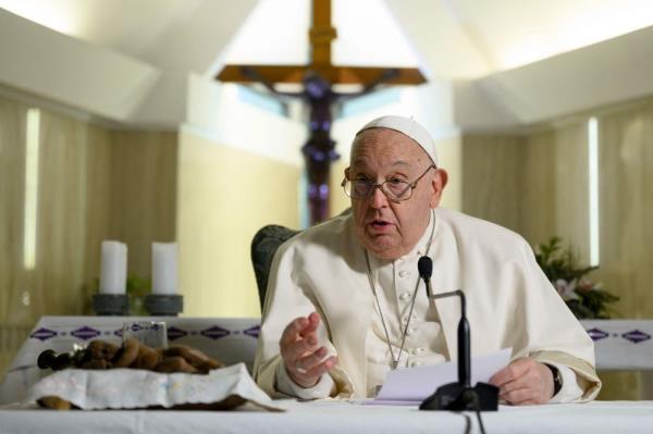 Pope Francis during the Angelus prayer in The Vatican. — AFP