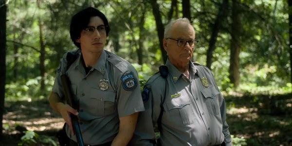 Adam Driver and Bill Murray as police officers in The Dead Don't Die