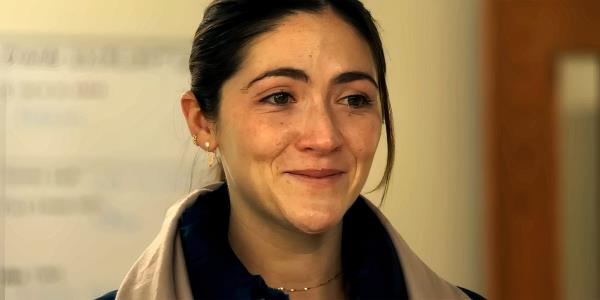 Isabelle Fuhrman as Charlotte looking happy and sad in Wish You Were Here