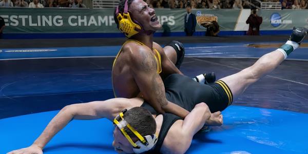 Jharrel Jerome takes down a wrestling oppo<em></em>nent in Unstoppable