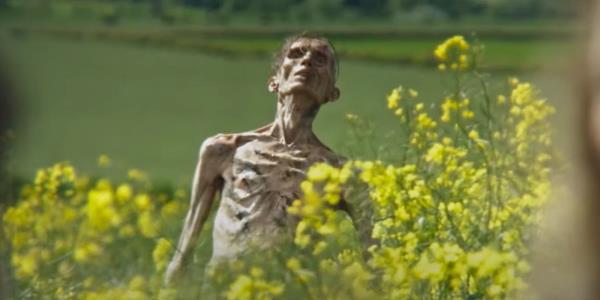 Cillian Murphy-looking zombie from 28 Years Later trailer.