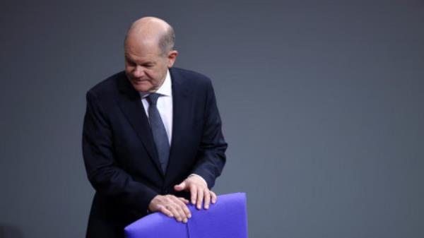 German Chancellor Olaf Scholz reacts, on the day of a co<em></em>nfidence vote called by him to pave way for snap election, at lower house of parliament Bundestag in Berlin, Germany, December 16, 2024. Photo: REUTERS/Liesa Johannssen