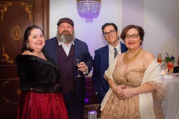 From left - Janae Aken, teacher, David Lawrence, Green Co<em></em>ntracting virtual design and co<em></em>nstruction manager, David Gray, Venable attorney, and Jessica Gray, Pigwidgeon Events party planner, at The Gilchrist Ball (Sloane Brown)