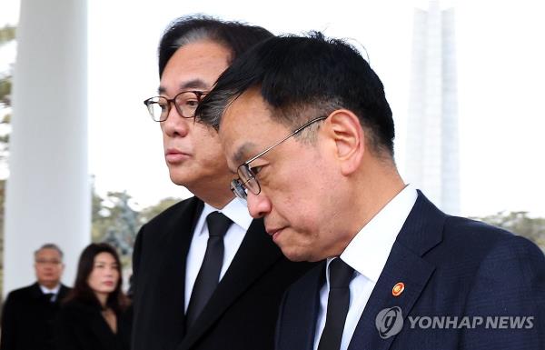 Acting President Choi Sang-mok presides over a Cabinet meeting at the government complex in Seoul on Dec. 31, 2024. (Pool photo) (Yonhap)