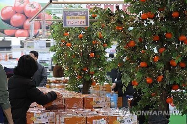 This undated file photo shows people shopping at a major discount chain store in Seoul. (Yonhap) 