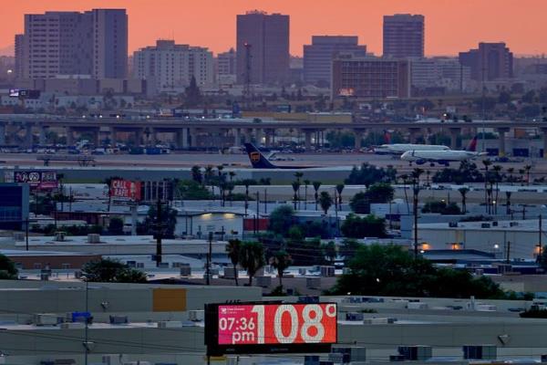 Two planes nearly collided in midair this weekend at Phoenix Sky Harbor Internatio<em></em>nal Airport, seen here in 2023. 